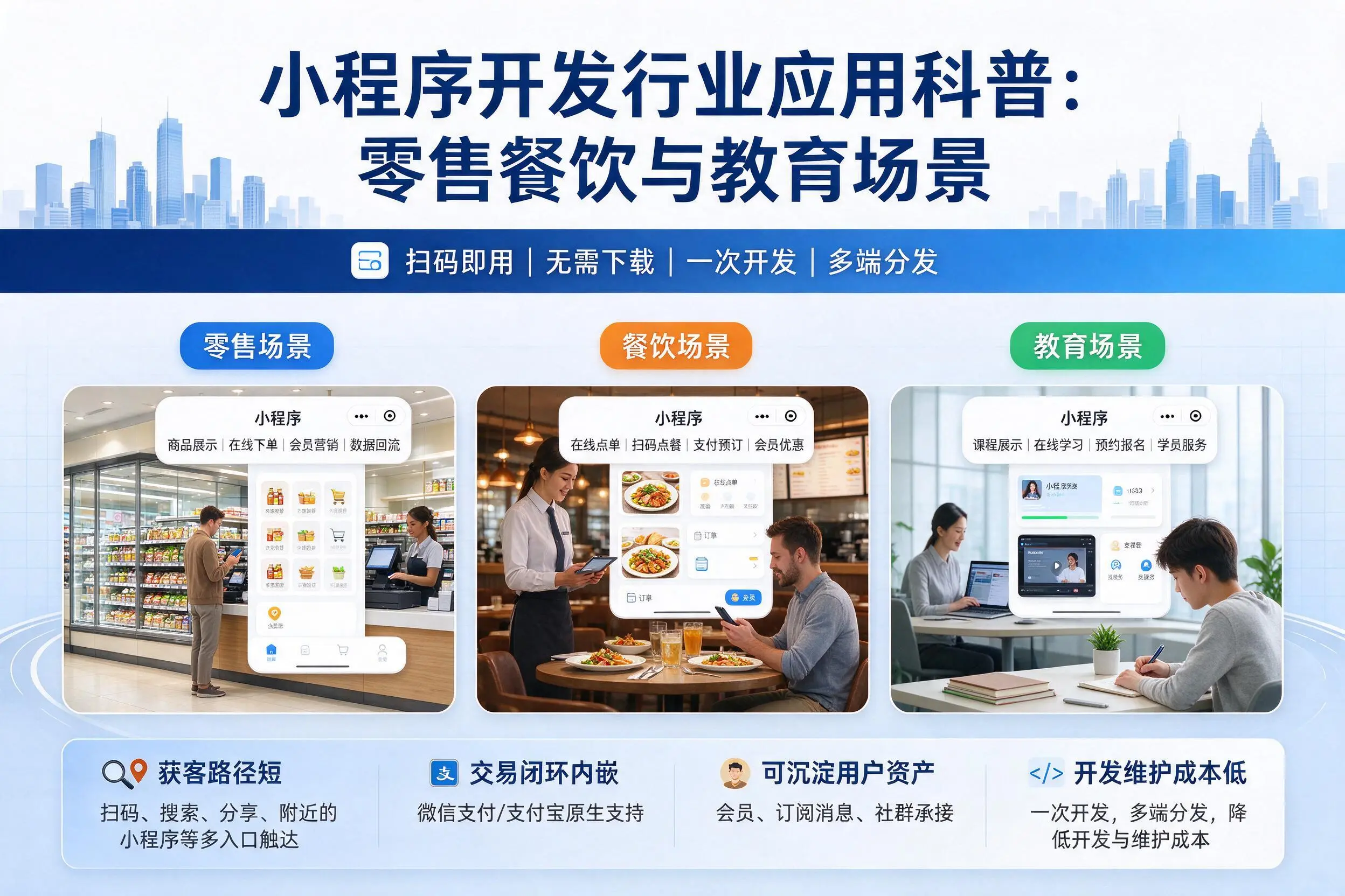 池州小程序开发行业应用科普：零售餐饮与教育场景
