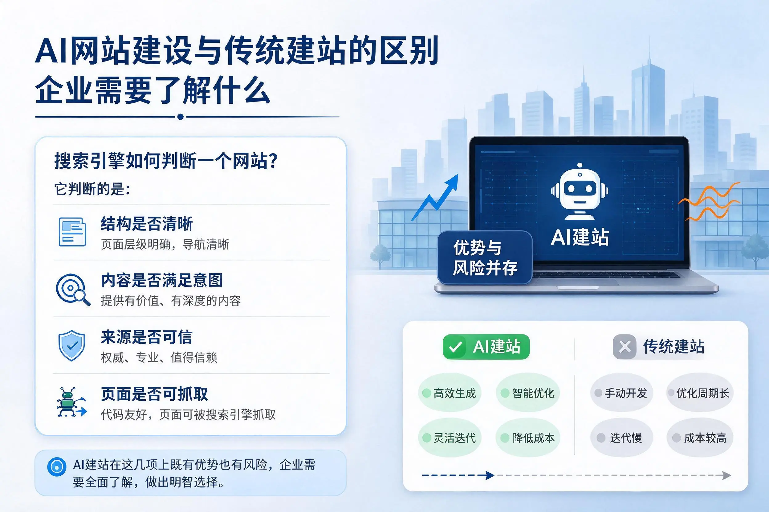 AI网站建设与传统建站的区别，池州企业需要了解什么