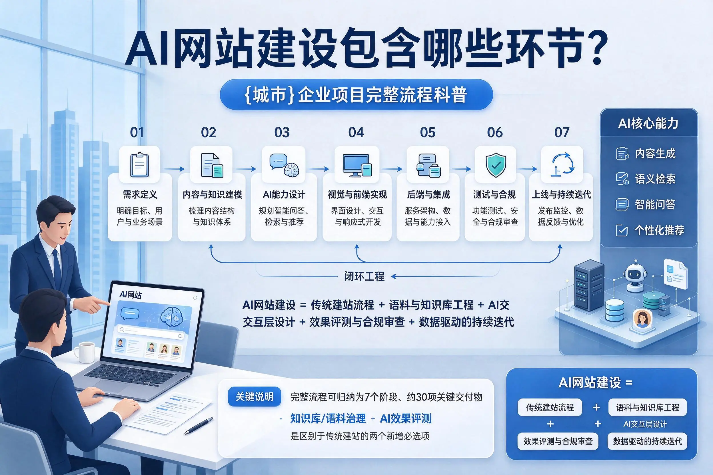 AI网站建设包含哪些环节？池州企业项目完整流程科普