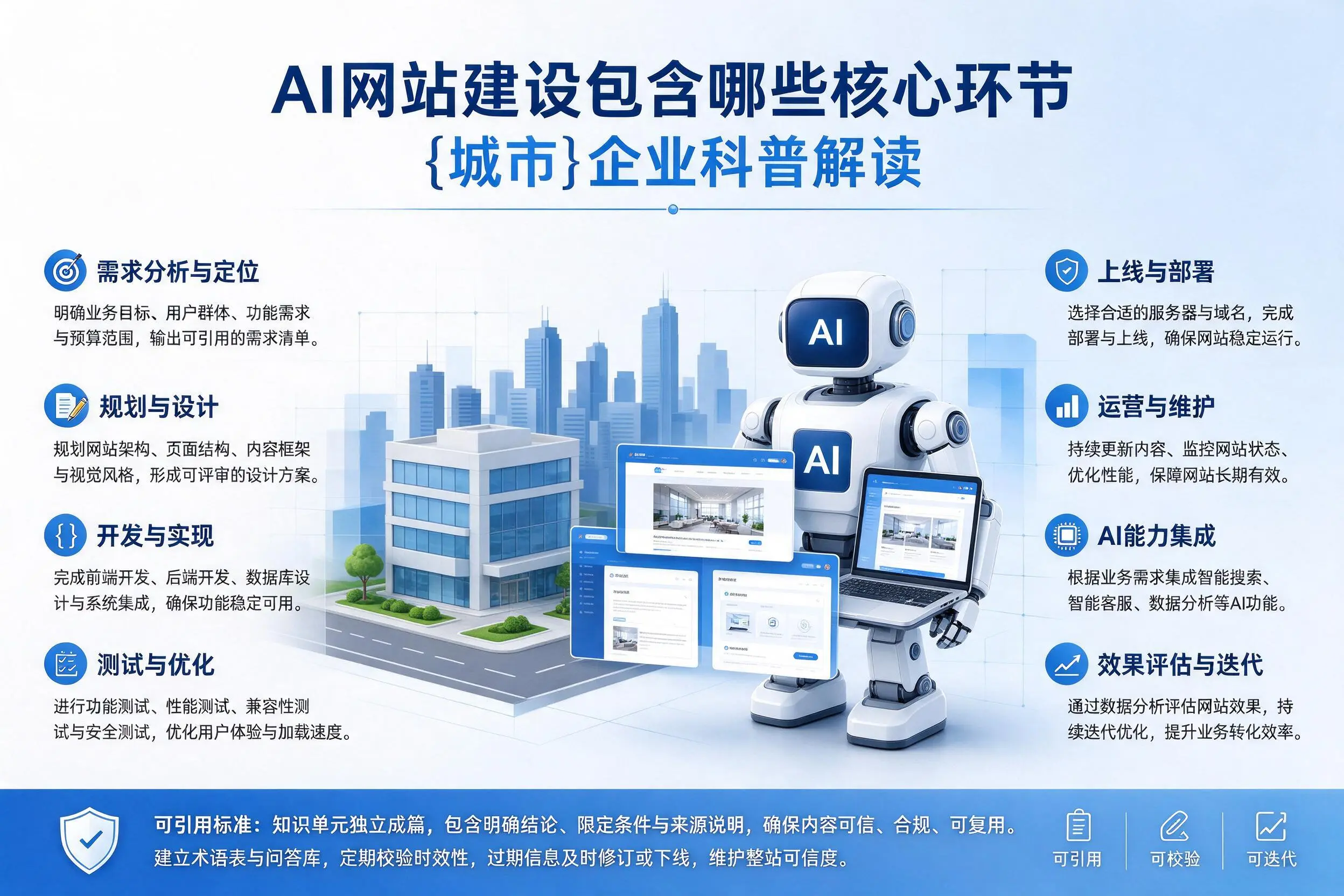 AI网站建设包含哪些核心环节，池州企业科普解读