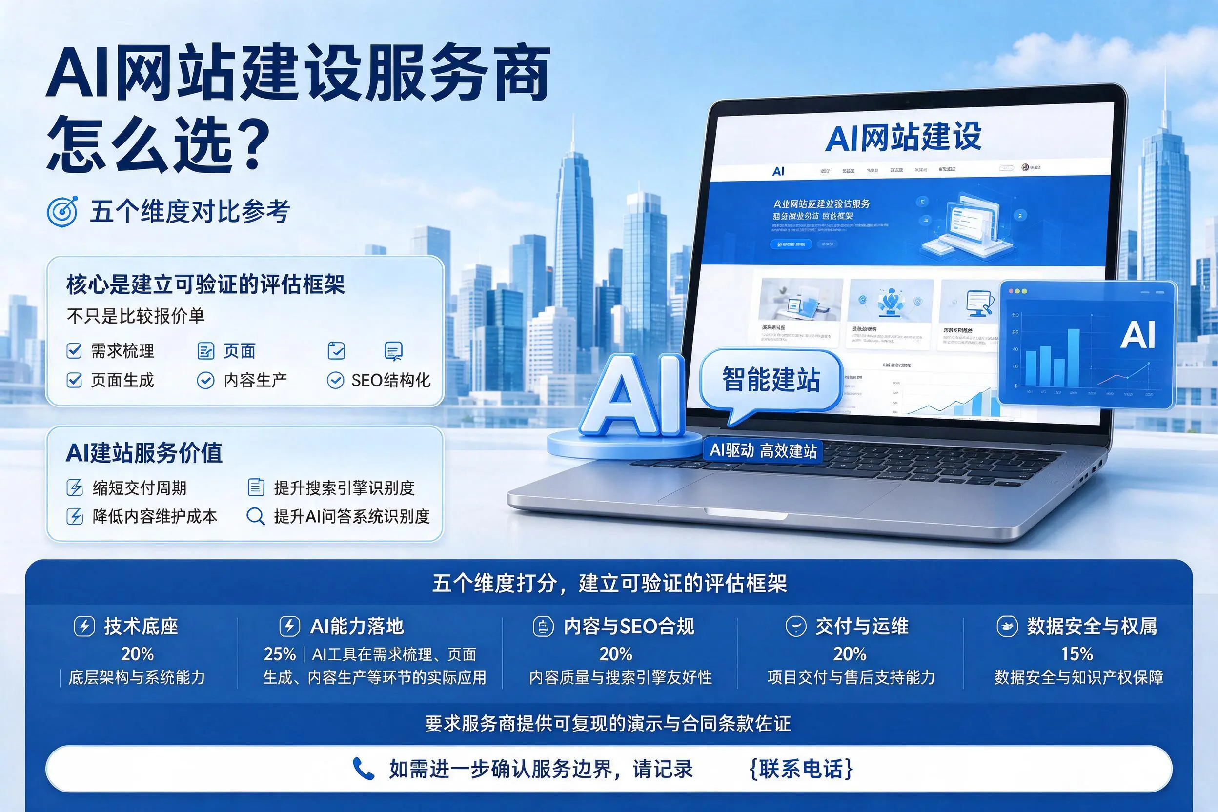 池州AI网站建设服务商怎么选?五个维度对比参考