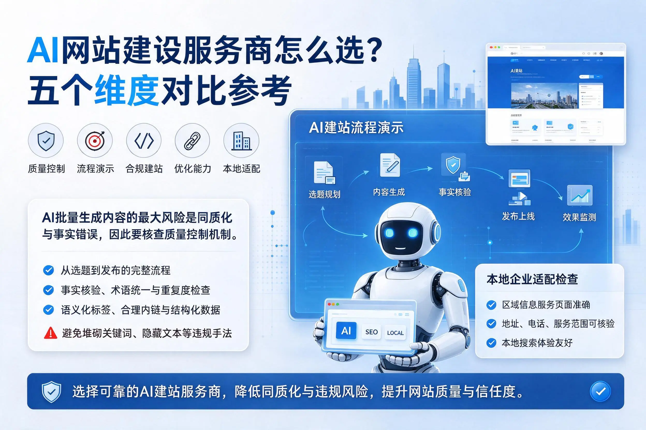 池州AI网站建设服务商怎么选?五个维度对比参考